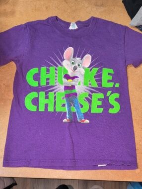 Kids Chuck E. Cheese's Purple Mouse Graphic T-Shirt Size S